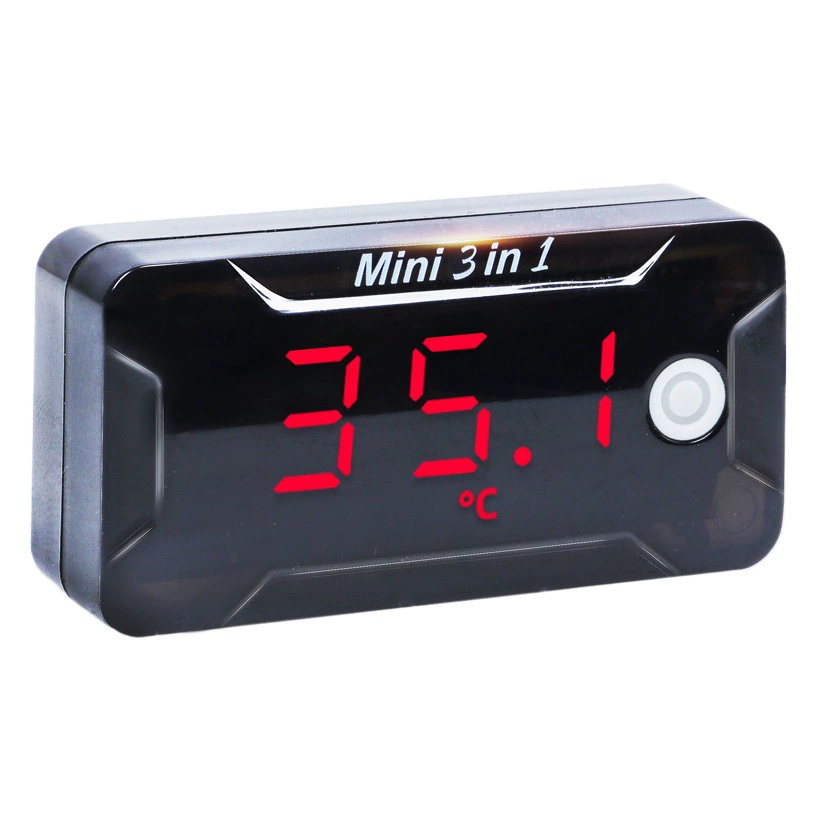 Двухпроводной водонепроницаемый вольтметр, Электромобиль, аккумулятор, автомобиль, модифицированный автомобиль, 8-150 В, Переключение времени, напряжения, температуры