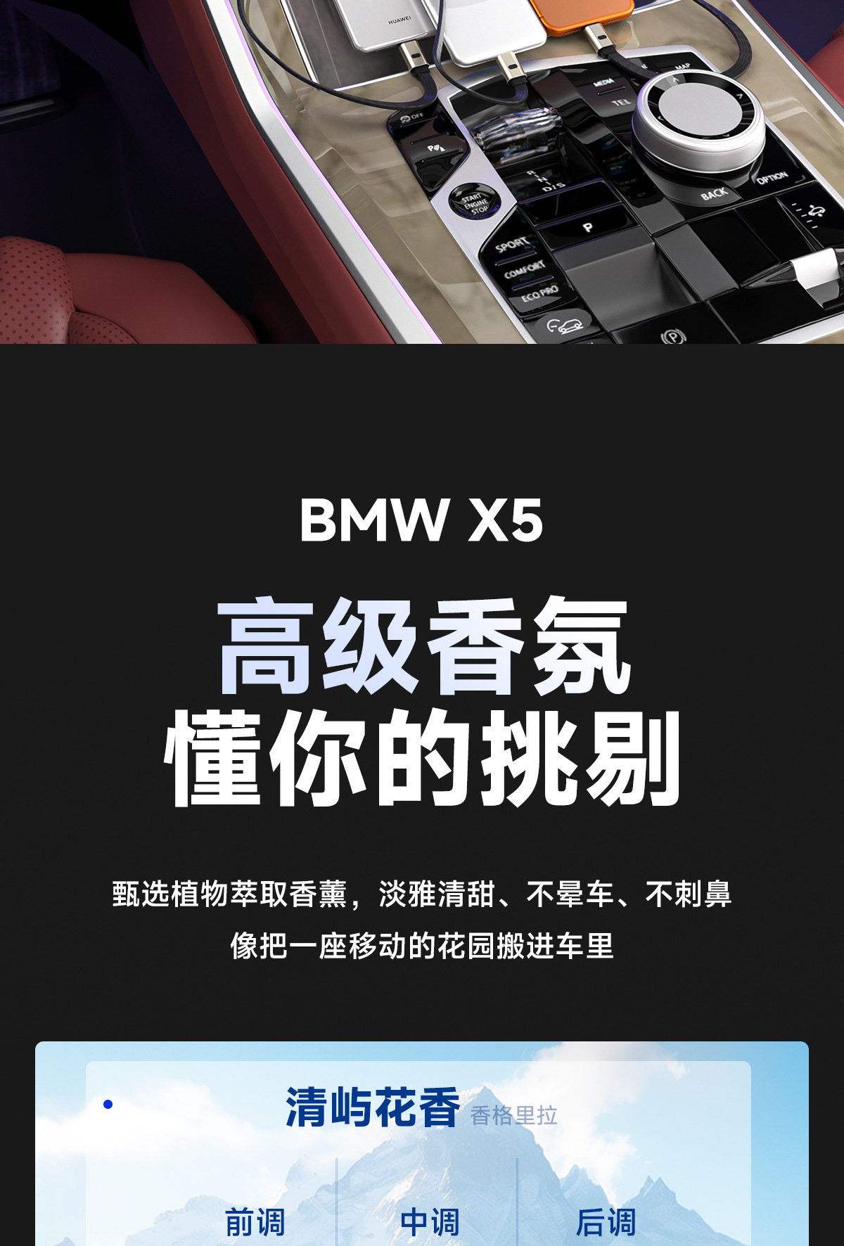 22-26 Models Bmw X5 Dedicated Ultra-Fast Charging Cigarette Lighter Adapter Car Charger Expansion Dock Car Charger