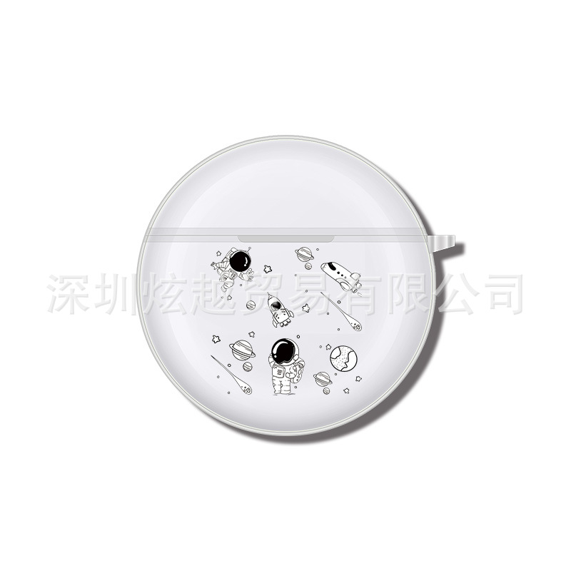 Adecuado para Lenovo HT38 funda protectora auricular Bluetooth caso PRO6 transparente suave caso airposs6 patrón de impresión en color