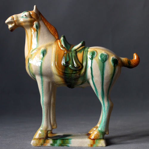 IYR7 Tang Sancai Horse Ceramic Horse, Six Galloping Horses Decorative Item—Perfect for Home, Craft Gifts, and Symbolizing 