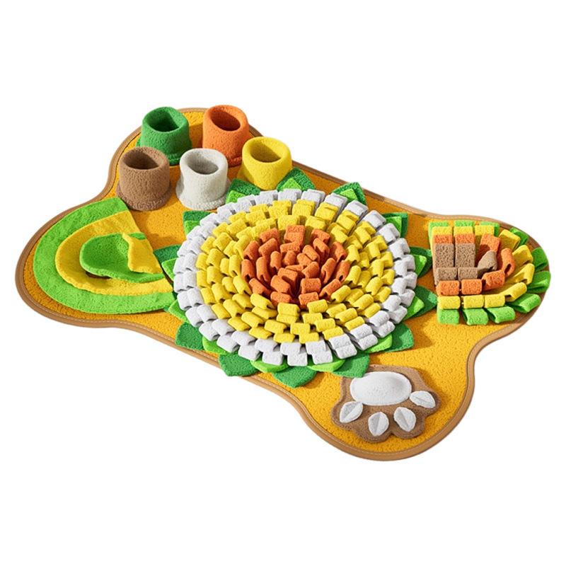 Nuevo tipo transfronterizo de almohadilla de olor para mascotas, comida escondida, comida perdida, juguetes de comida lenta resistentes a la mordida, artículos de entrenamiento para perros y gatos