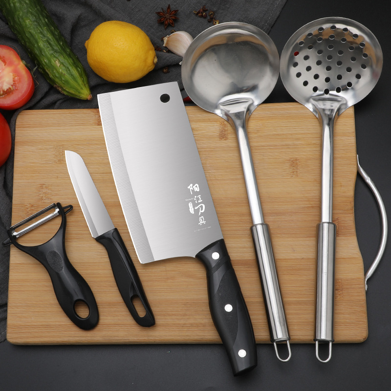 Herramientas de cocina cuchillo de cocina conjunto de tablero de cocina cuchillo de cocina conjunto completo de cocina de acero inoxidable combinación de cuchillo de cocina yunque moldeo por inyección