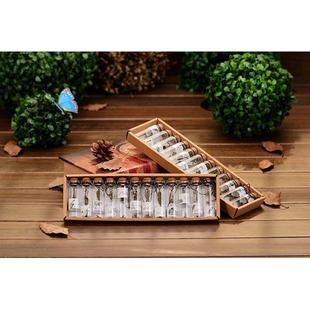 12 Pieces in a Box, Wishing Bottle, Small Ornamental Glass Bottle, Desktop Decoration, Drama Time Drift Bottle, Micro Landscape Bottle
