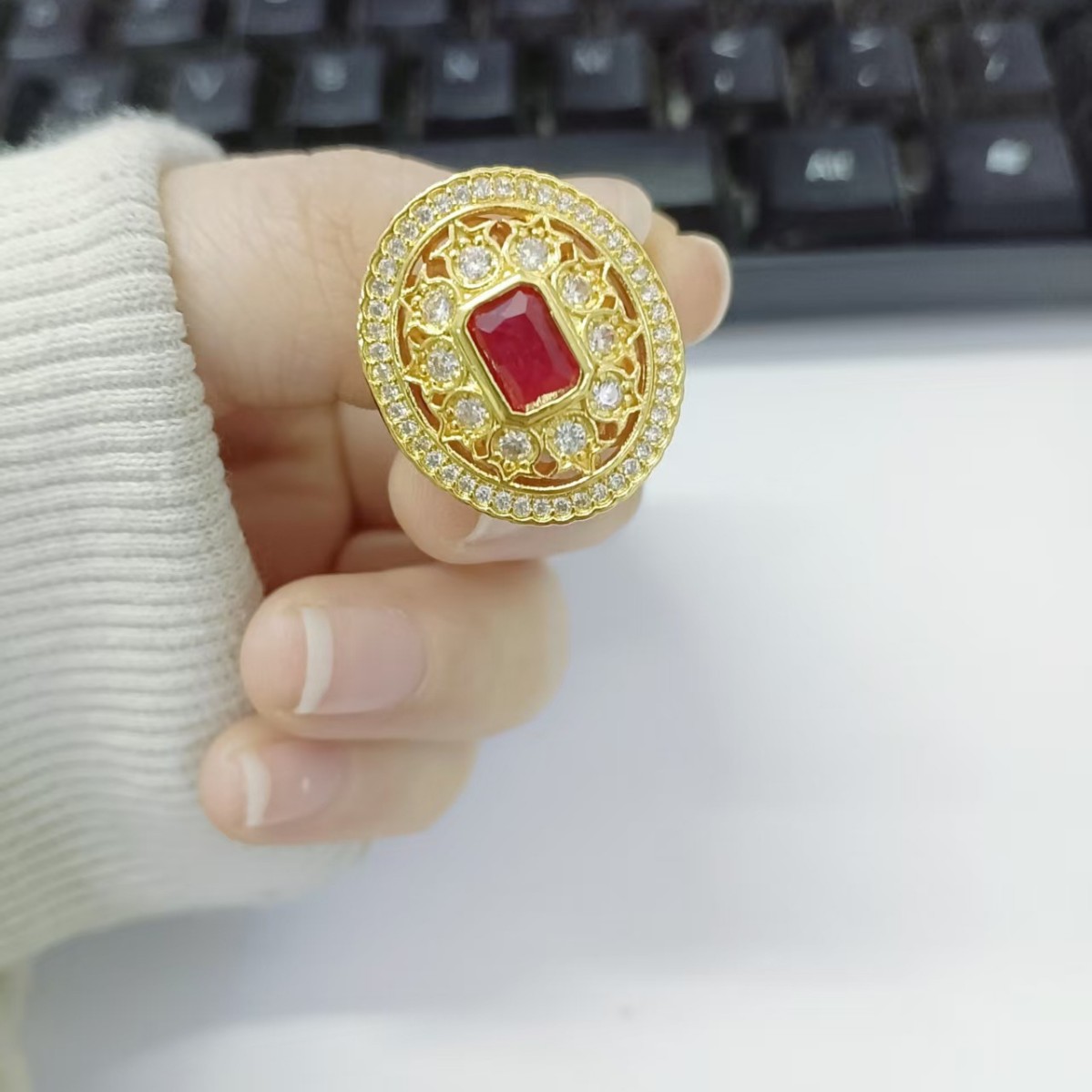 Exquisite Floral Retro Earrings Unique Chinese Style Designer Ring_voghion.com