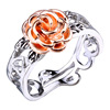 Retro ring, accessory, wish, flowered, wholesale