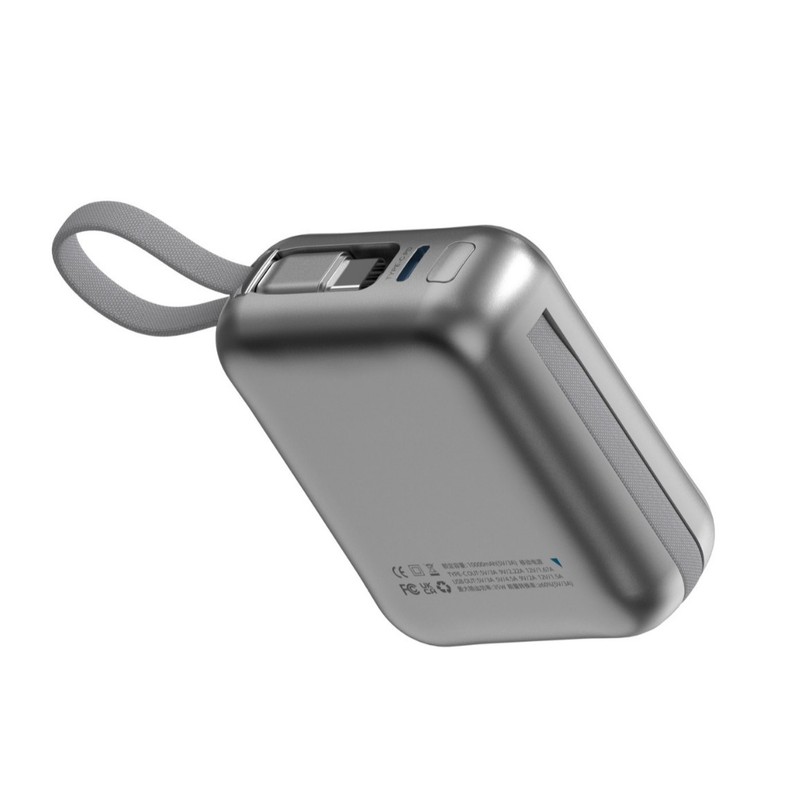 パワーバンクには、ストラップ付きの 2 本のワイヤーが付属しています 35W 急速充電 10000 mAh 小型携帯電話パワーバンク|undefined
