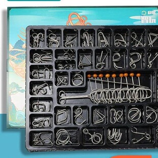 Iron-Like Unlocking Nine-Link Decryption Children's Disassembly Science and Education Toys to Unlock Intelligence
