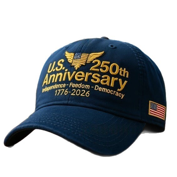 跨境U.S. 250th Anniversary Retro Washed Cap 250周年复古帽子|undefined