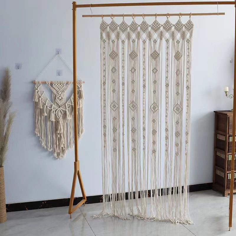 Hand-Woven Door Curtains, Ethnic Style Bohemian Decorative Items, Cotton Rope Woven Tapestry for Homestay, Wall Hanging, Cross-Border Hand-Woven Door Curtains, Ethnic Style Bohemian Decorative Items, Cotton Rope Woven Tapestry for Homestay, Wall Hanging, Cross-Border