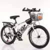 White bike shifter (brake handle), set, basket