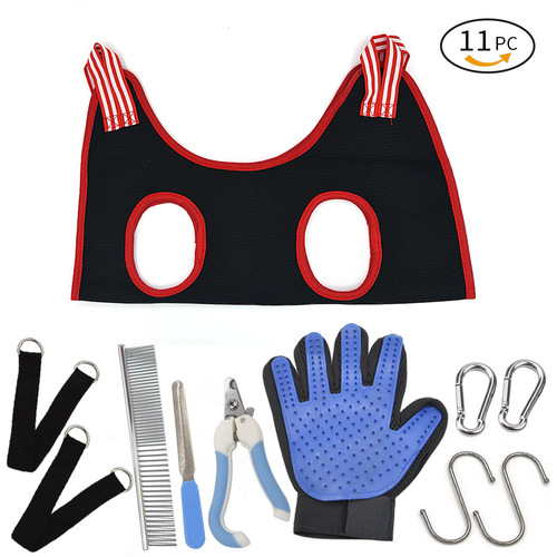 Recommended cross-border new products Pet cleaning and grooming set supplies Small and medium-sized hammock nail clipper comb for cats and dogs