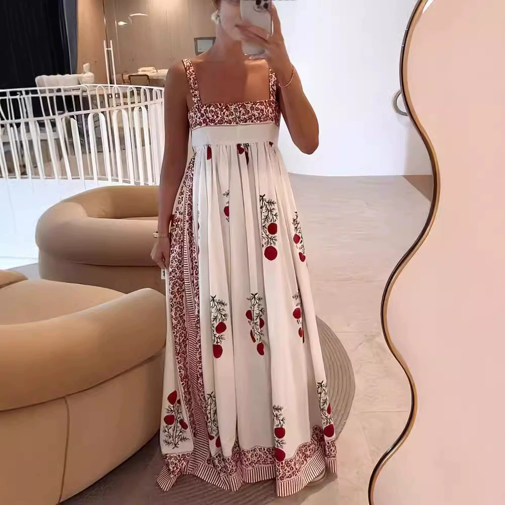 GY25126 Европейское и Американское модное платье с высокой талией