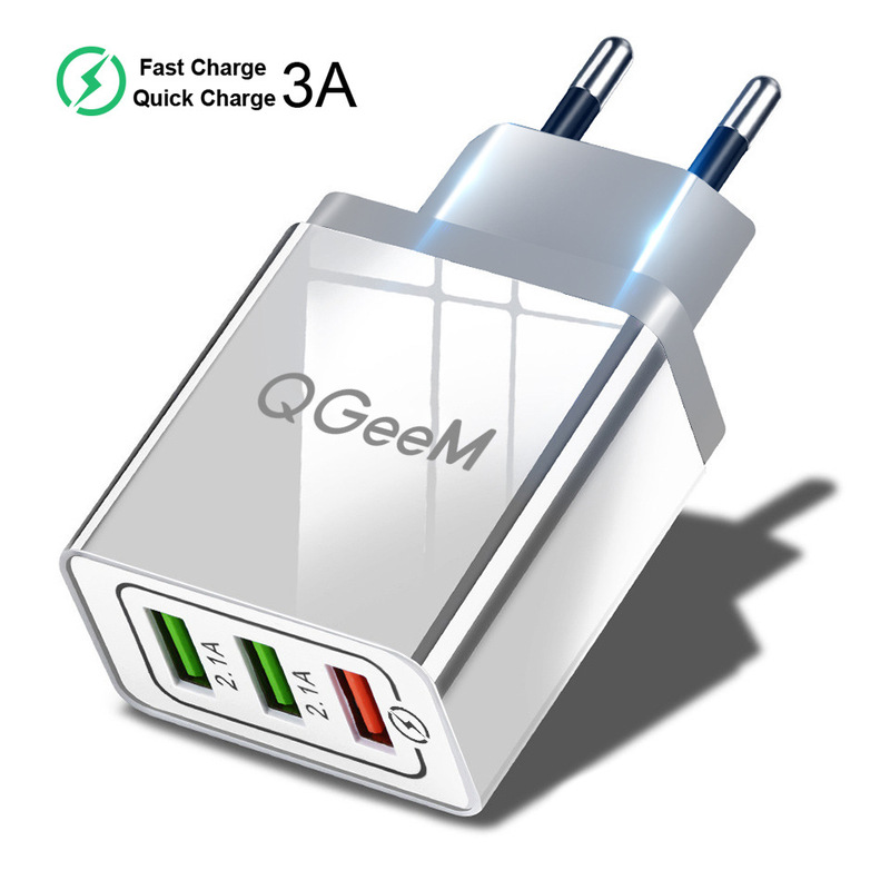 3USB port for Apple charger QC3.0 fast charge 5V3A fast charge mobile phone charging head wholesale seat charge 18W 3USB port for Apple charger QC3.0 fast charge 5V3A fast charge mobile phone charging head wholesale seat charge 18W
