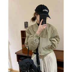 カジュアルジャケットのショートコート2025新型野球服女装秋ファッションスポーツカット飛行服