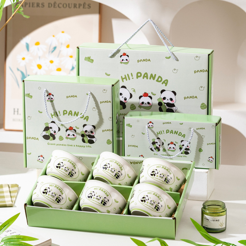 High-Quality Ceramic Bowl and Chopsticks Gift Set, Practical Tableware Set, Bowls and Plates, Souvenir Gift, Opening Gift, Return Gift