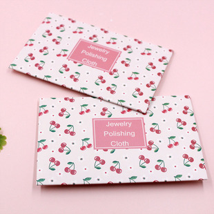 Pink silver cleaning cloth deerskin velvet 7*10 packaging printing logo jewelry wiping cloth polishing cloth pure cotton silver cleaning cloth