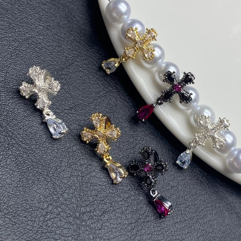 14K ゴールドフィルド ダイヤモンド クロス ウォーター ドロップ スペーサー ビーズ ペンダント DIY クリスタル ブレスレット ブレスレット ビーズ アクセサリー|undefined