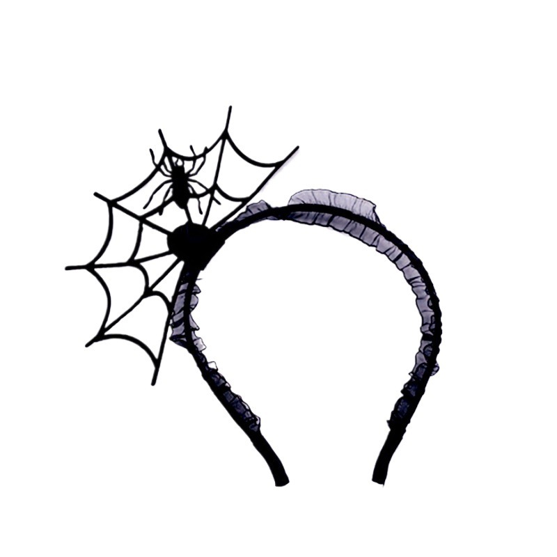 越境ハロウィーン熱消かわいいクモの巣頭箍舞台パフォーマンスカチューシャ創意新作ハロウィーン日髪飾り|undefined