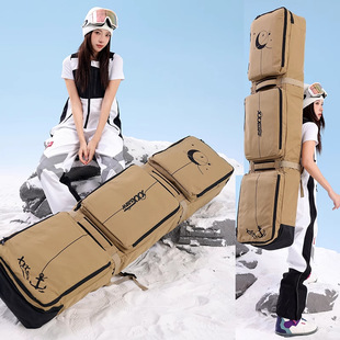 Snowboard Bag, Ski Bag, Double-Board Ski Bag, Large-Capacity Snowboard Bag, Can Be Checked in Without Wheels