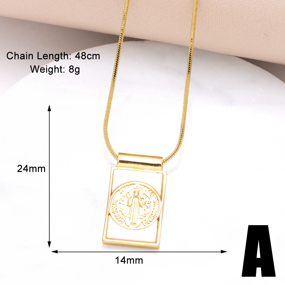 Großhandel Schmuck Vintage-Stil Einfacher Stil Kreuzen Kupfer Hülse Überzug Halskette Mit Anhänger Schlangenkette display picture 3