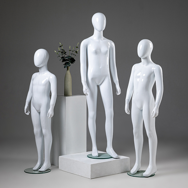Clothing Store High-end Bright White Children's Half-body Model Props Children's Window Children's Clothing Doll Men's and Women's Body Display Stand