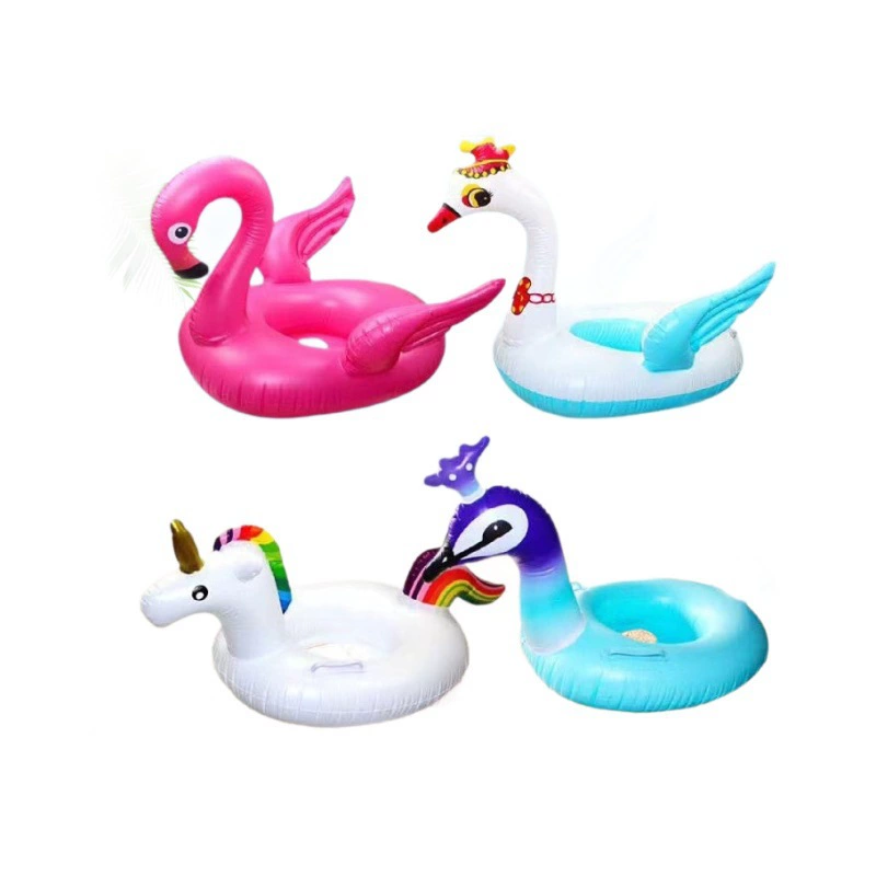 ПВХ Материал Креативный Фламинго Радуга Единорог Милый надувной базовый круг Оптовая вода надувной плавательный круг