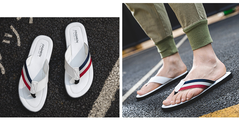 Herren Leder Flip-flops Mit Rutschfester Sohle Für Den Sommer_voghion.com