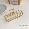 Metal hairgrip, shark, square big crab pin, hair accessory, South Korea, simple and elegant design