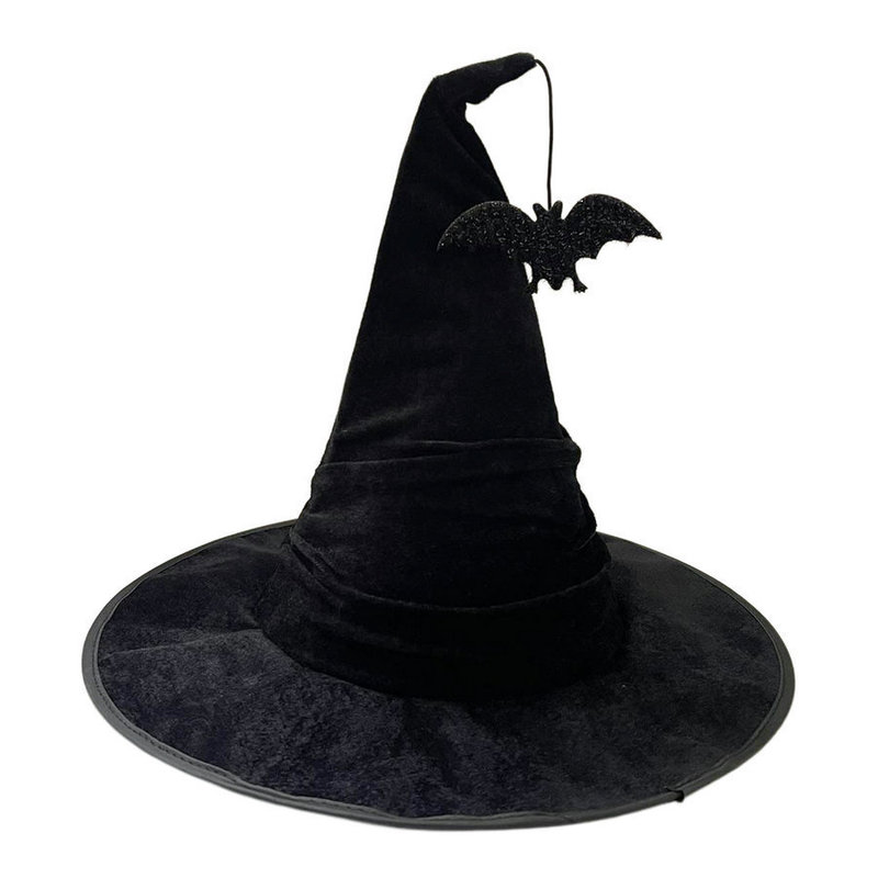 ハロウィン魔術師の帽子黒フランネル魔女帽子魔術師の帽子マジシャン魔女帽子パーティー帽子帽子|undefined