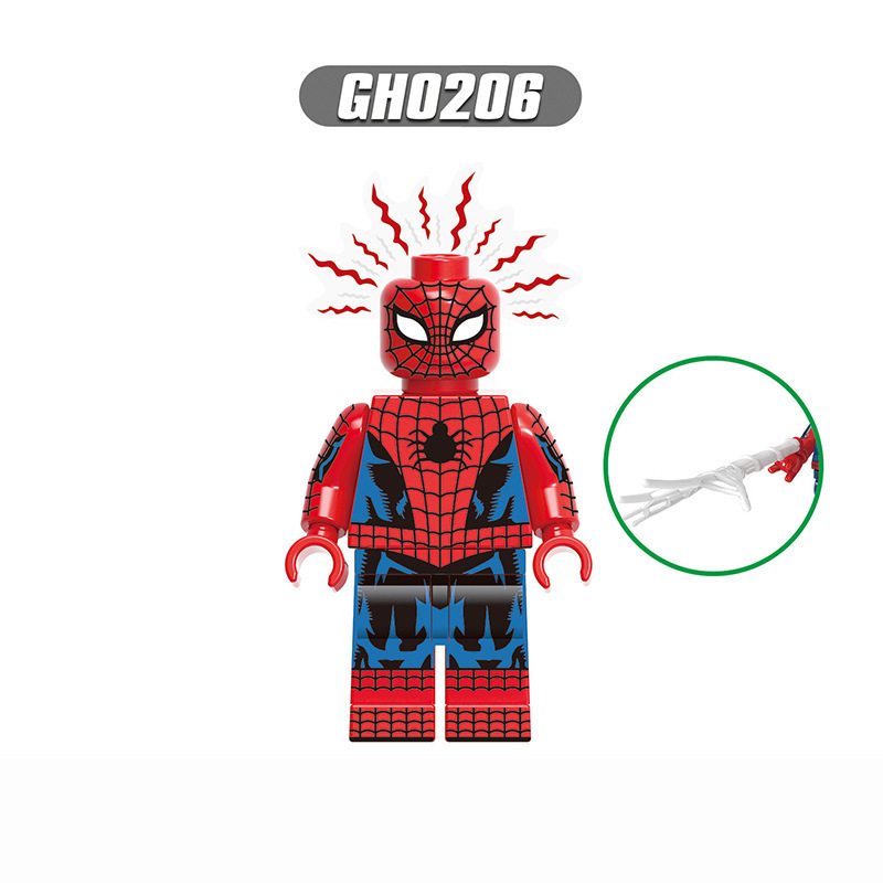 国境を越えた卸売ホットセール互換性のあるレゴスパイダーマンミニフィギュアシリーズ子供の教育用組み立て式小さな粒子ビルディングブロックおもちゃ|undefined