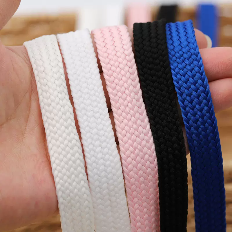 1.5cm宽扁鞋带黑白彩色运动休闲板鞋帆布鞋小白鞋面包鞋带绳一双