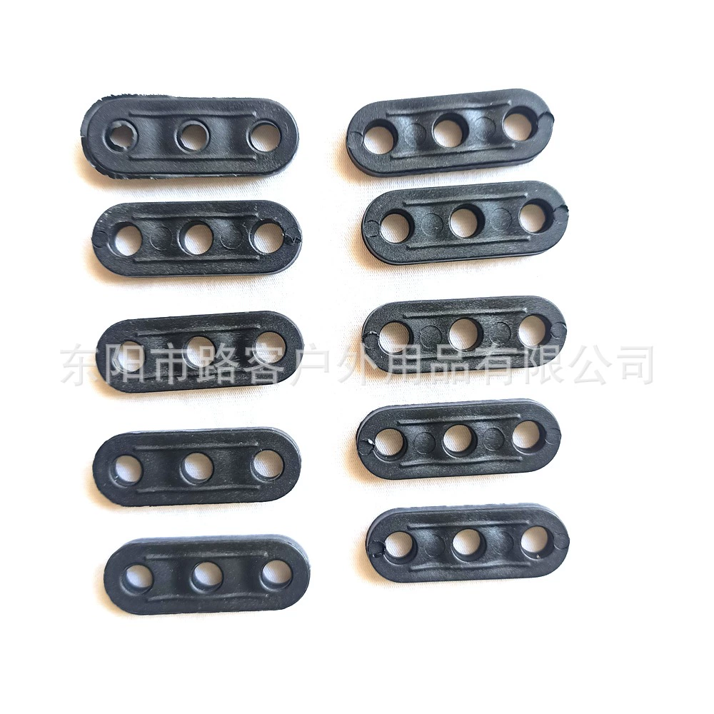 Уличные аксессуары для палатки Пряжка для ветровой веревки с тремя глазами черная пластиковая Стопорная деталь с тремя отверстиями навес ветровая веревка скользящая Пряжка эластичная пряжка