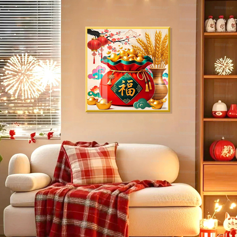 [Algodón importado] Mona Lisa Real Bordado a mano de Daifu-Sui Sui Ping An Feliz y auspicioso image 2
