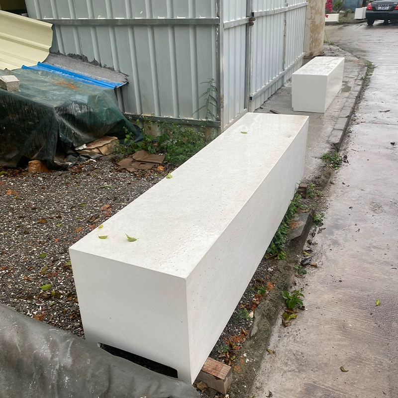 Дианлве Технология UHPC скамейка для бассейна из Tyco Stone, прозрачный цементный бетон, длинное сиденье, устойчивый к трещинам, прозрачный бетон