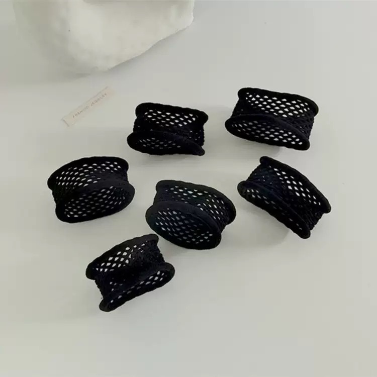 Nuevo estilo coreano cuadrado color contraste amor perrito anillo de pelo dulce lindo cabeza cuerda de goma alta decoración de cola de caballo joyas de pelo para mujeres