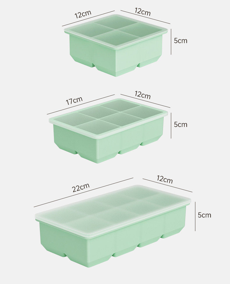 Extra Large Silicone Ice Cube Tray Food Grade Kitchen Mould_voghion.com