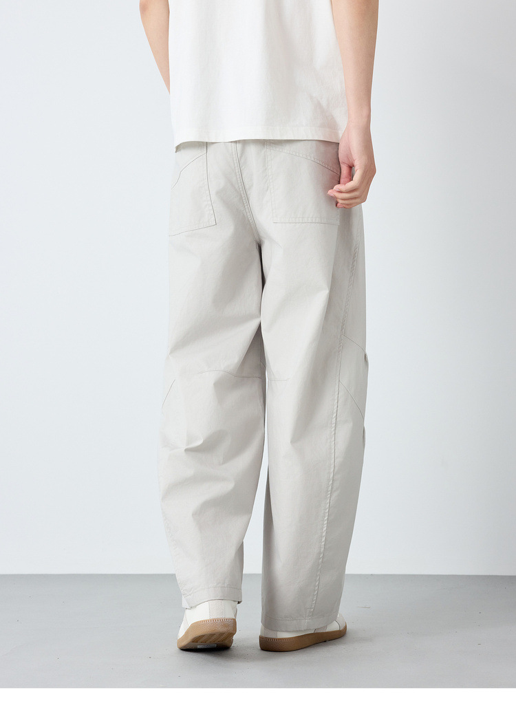 Quần dài nam phong cách Mỹ ống rộng cotton mềm mại — đen chi tiết 23