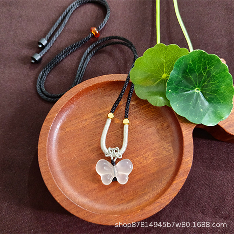 검은색 끈이 달린 나비 트럼펫(14*21mm)