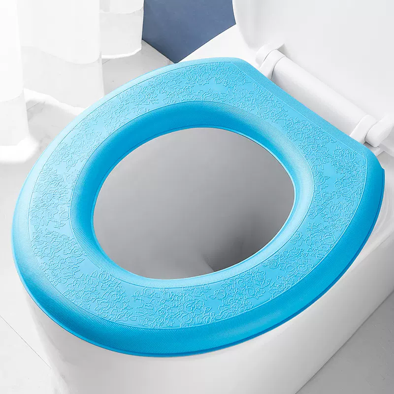 防水泡沫马桶垫四季通用加厚EVA马桶坐垫 粘贴家用可洗防潮坐便套