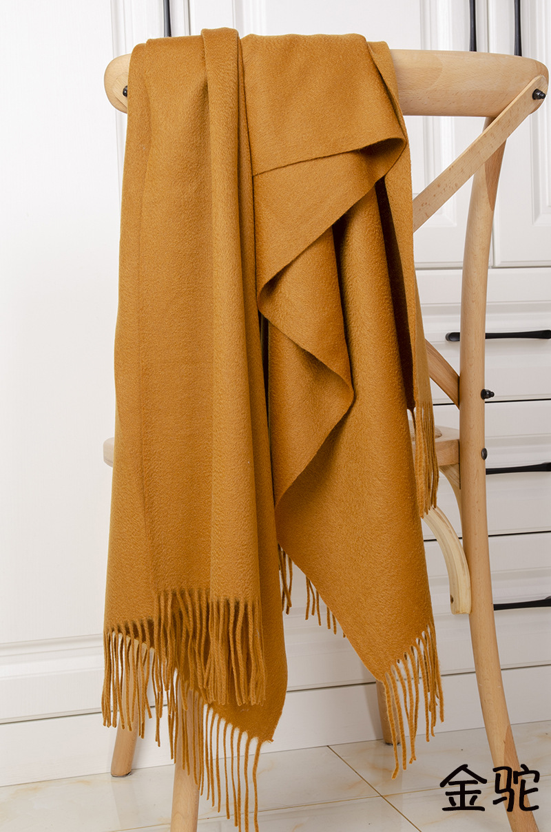 Fábrica de Mongolia Interior al por mayor de cachemira pura shoulderbands simple chal otoño invierno bufandas damas de cachemira caliente espesa
