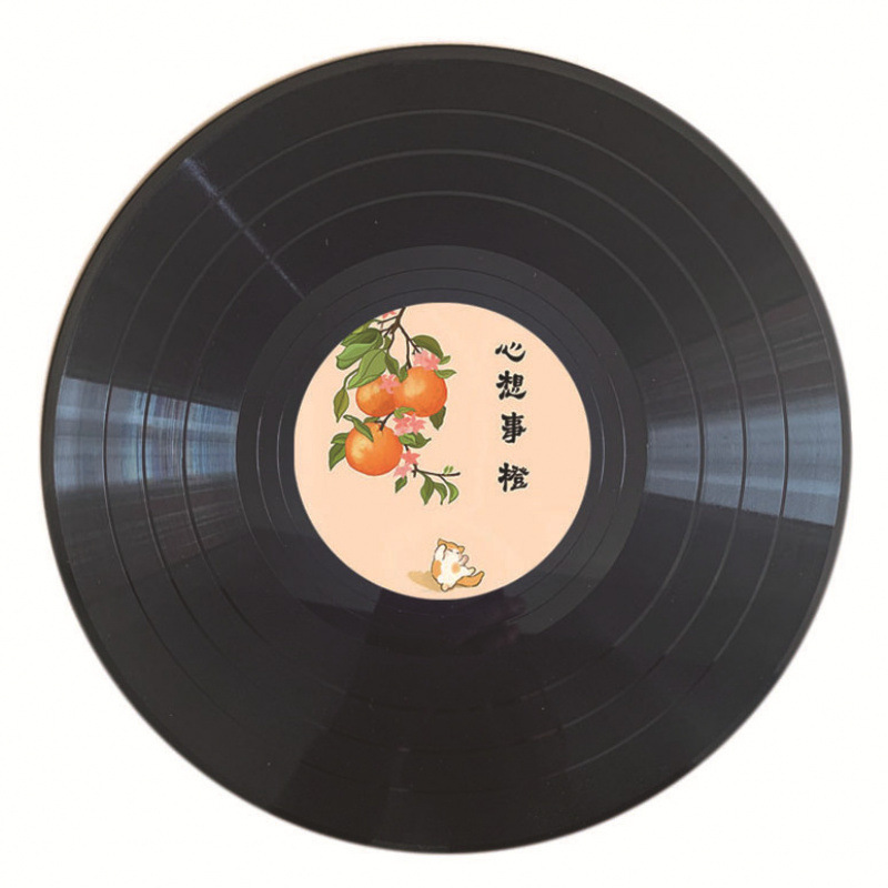 クリエイティブ落書きビニールレコード装飾バーパブインテリア壁装飾レトロノスタルジックな壁古いレコード装飾|undefined