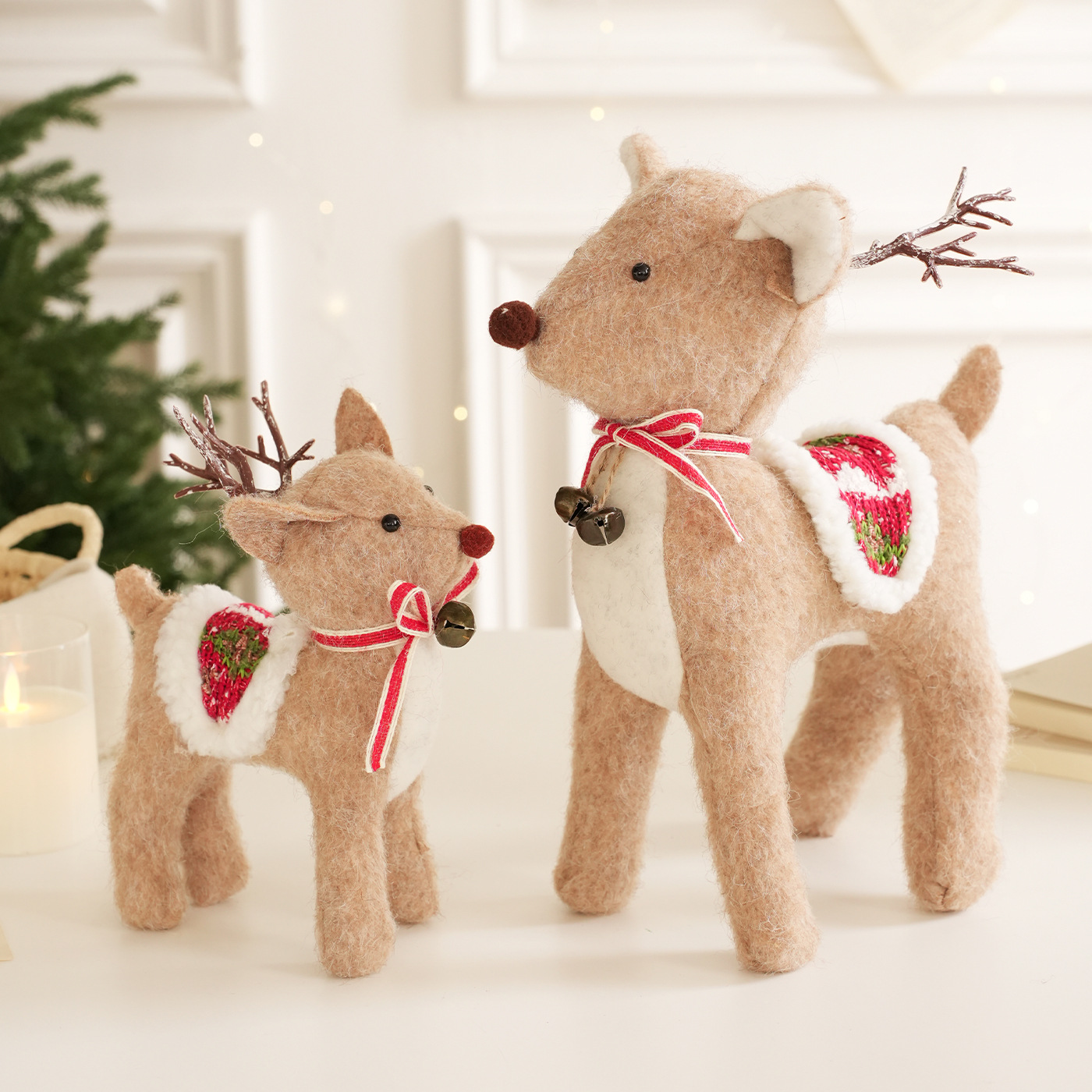 Nuevos muñecos de peluche transfronterizos muñecas de nieve muñecas decoración de escritorio muñecas decoración de vacaciones