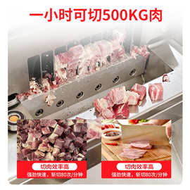 商用冻肉切块机切各种硬软冻肉猪牛羊一切成块500kg每小时