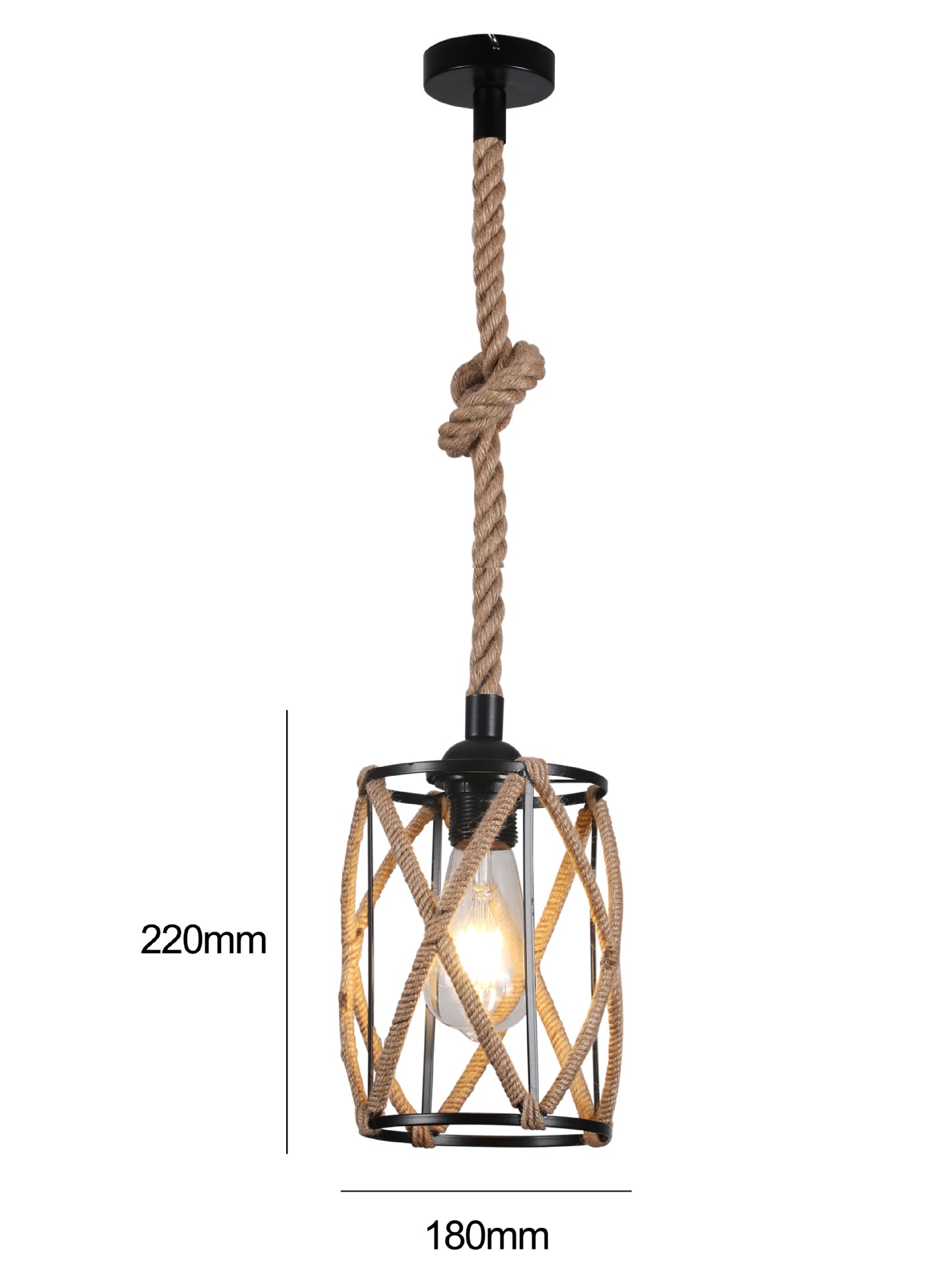 Exclusividad transfronteriza, estilo industrial retro, personalidad, restaurante, cafetería, tienda de té con leche, barra de bar, cuerda de cáñamo, candelabro creativo