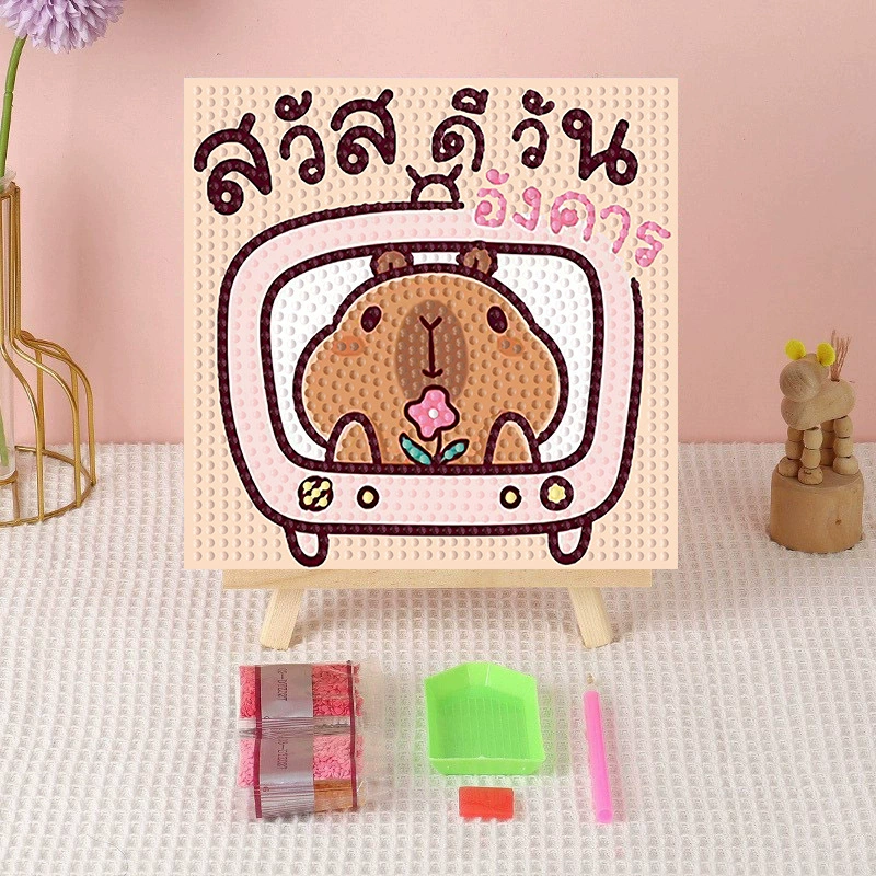 Алмазная вышивка (canvas) Genshin Impact DIY, 20×20 / 30×30, деревянная внутренняя рама и набор инструментов