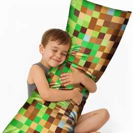 马赛克动漫风等身抱枕码印花长枕套带拉链装饰床上用品枕套