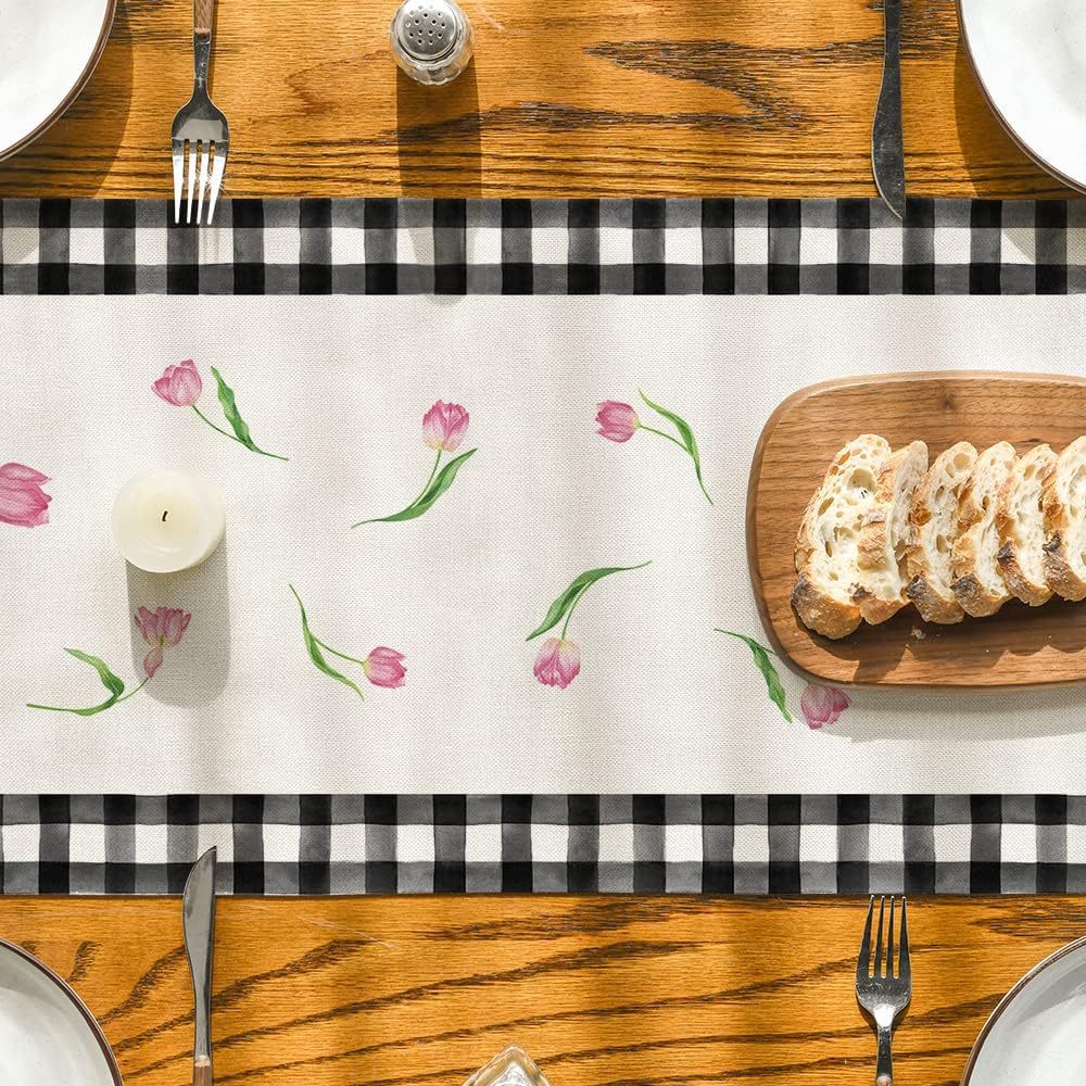 90g Weight Tablecloths Home Textiles & Decor Type Linen Material Letter, Fruit, Flower Pattern Simple Style Style Simple Style Letter Fruit Flower Linen Tablecloths 12