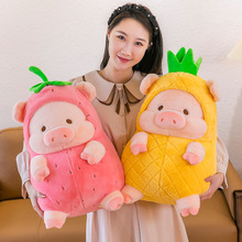 新款大号可爱水果猪毛绒玩具菠萝猪公子草莓猪玩偶跨境新品布娃娃