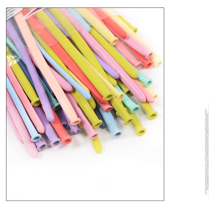 Globo Decorativo Metálico de 1.8g, Globo Largo Mate Tipo Macaron, Globo de Juguete Largo con Forma de Dibujos Animados