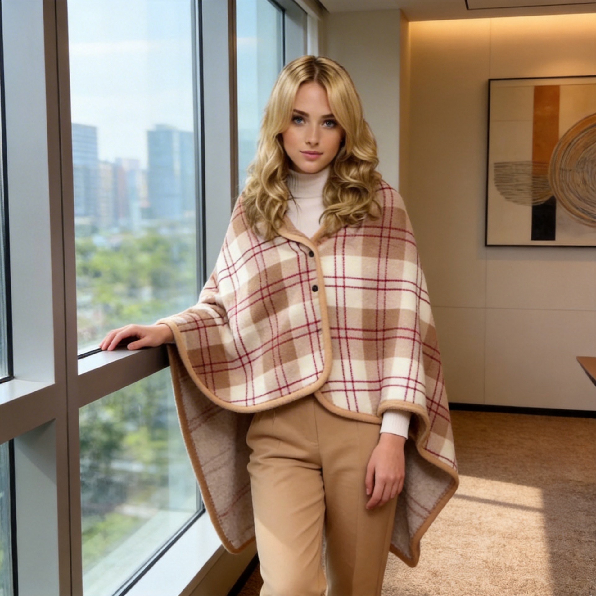 摇粒绒披肩毯子午睡毯批发多用途盖腿毛毯冬季厚款午休毯跨境